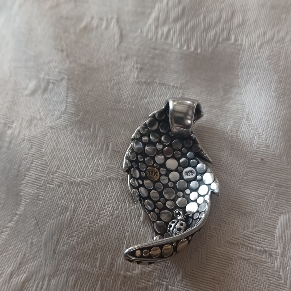 * Host Pick* John Hardy Dot Ayu Leaf Pendant, SS & 18k - Picture 5 of 11